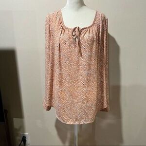 gibson Pink Polkadot longsleeve blouse XL
